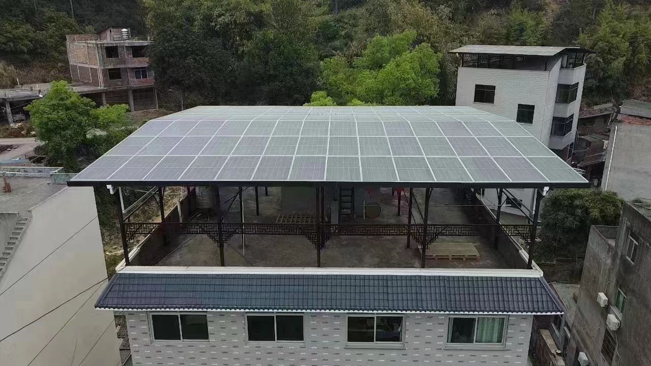 黄冈15kw+10kwh自建别墅家庭光伏储能系统